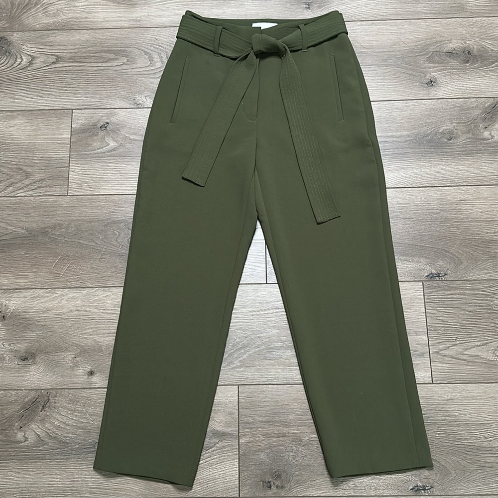 Aritzia Wilfred Olive Green Ankle Cropped Pants